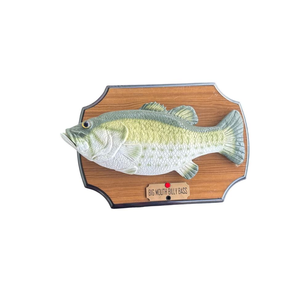 Big Mouth Billy Bass Singing Fish Wall Plaque Gemmy Industries Vintage Untested